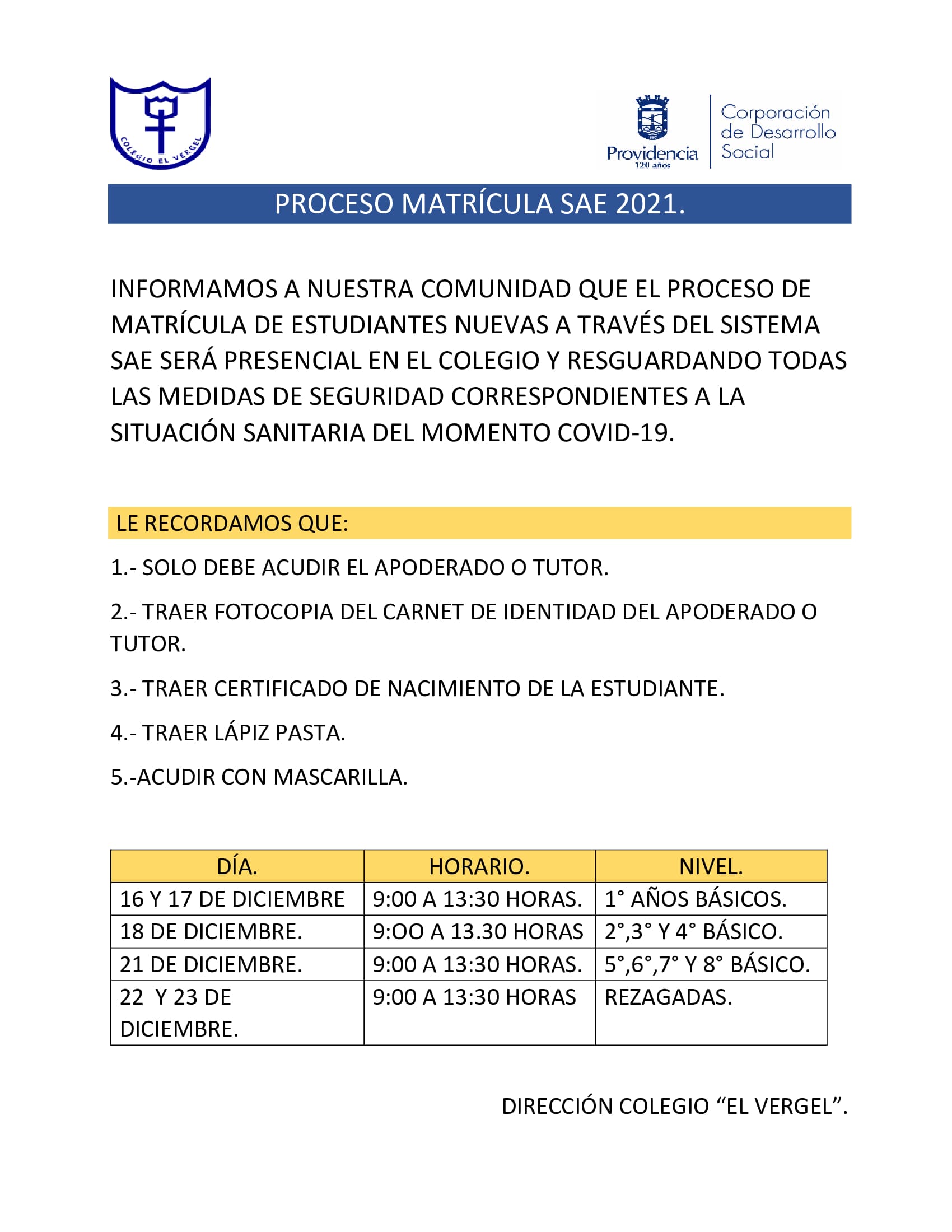 PROCESO MATRÍCULA SAE 2021 ULTIMO min